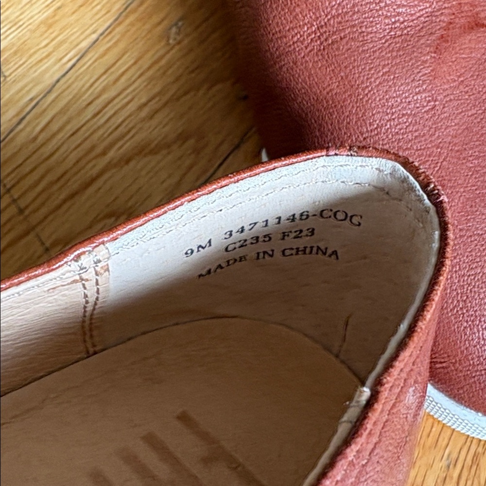 Frye Leather Slip-On Sneakers in Brick Brown - Picture 2 of 7